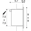 SLV 111262 FRAME BASIC LED Einbauleuchte eckig weiss 3000K 40lm