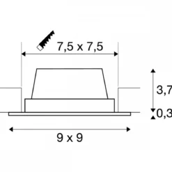 SLV 112721 FRAME BASIC LED Einbauleuchte weiss 3000K 600lm inkl. Treiber