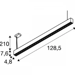 SLV 1010512 GLENOS PRO LED Pendelleuchte DALI 120cm 4000K schwarz
