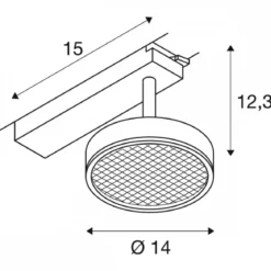 SLV 1009131 GRIP! FLAT Spot 1-Phasen Stromschiene CCT Phase schwarz