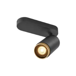 SLV 1009093 GRIP! L Deckenleuchte single zylindrisch 6W GU10 schwarz gold