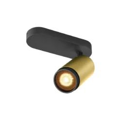 SLV 1009095 GRIP! L Deckenleuchte single zylindrisch 6W GU10 gold schwarz