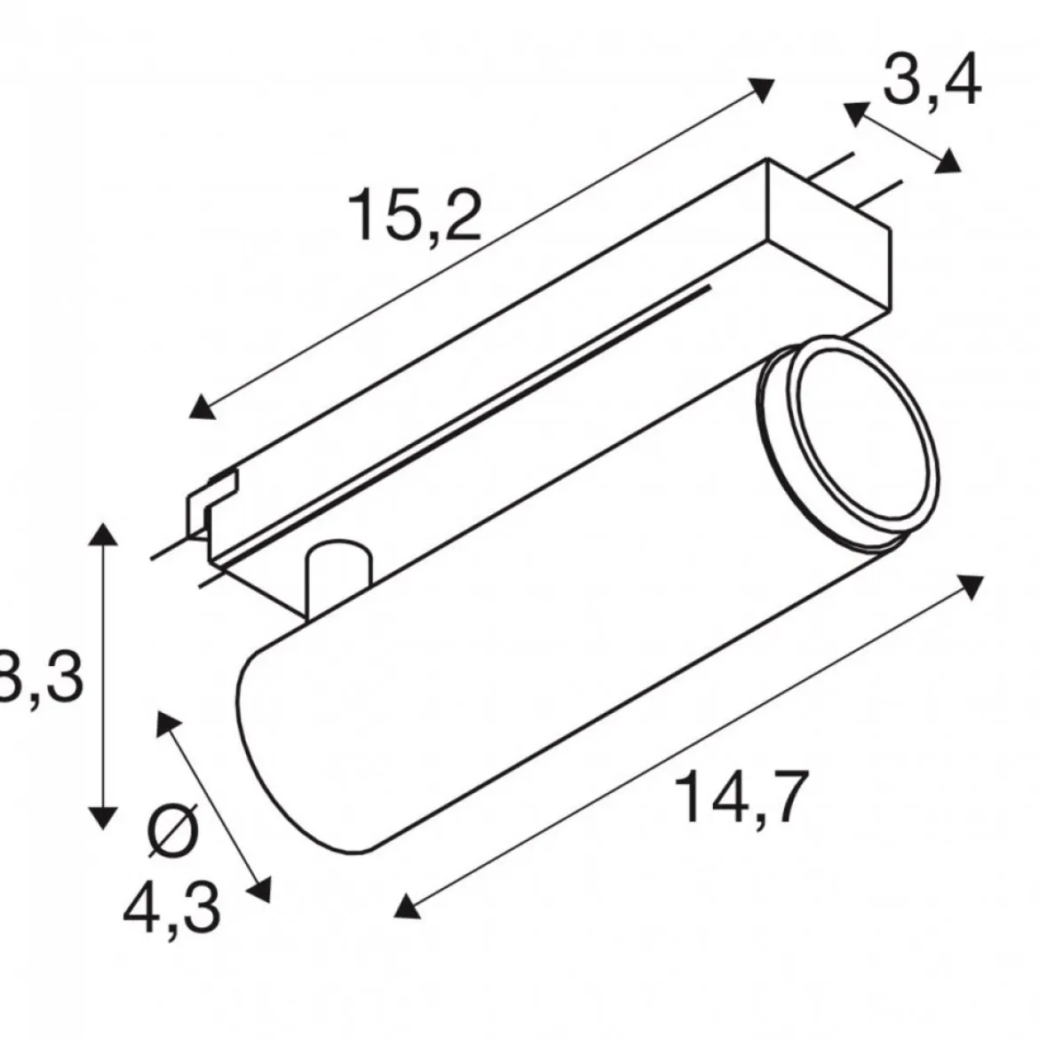 SLV 1008430 GRIP! M 1-Phasen Spot zylindrisch 2000-3000K 15W Dim-to-Warm PHASE 42° weiß schwarz