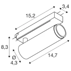 SLV 1008432 GRIP! M 1-Phasen Spot zylindrisch 2000-3000K 15W Dim-to-Warm PHASE 42° schwarz gold