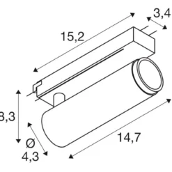 SLV 1008434 GRIP! M 1-Phasen Spot zylindrisch 2000-3000K 15W Dim-to-Warm PHASE 42° gold schwarz