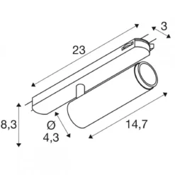 SLV 1008445 GRIP! M 3-Phasen Spot zylindrisch 2000-3000K 15W Dim-to-Warm PHASE 42° weiß schwarz