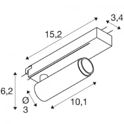 SLV 1008402 GRIP! S 1-Phasen Spot zylindrisch 2000-3000K 11W Dim-to-Warm PHASE 29° schwarz gold