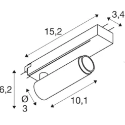 SLV 1008404 GRIP! S 1-Phasen Spot zylindrisch 2000-3000K 11W Dim-to-Warm PHASE 29° gold schwarz