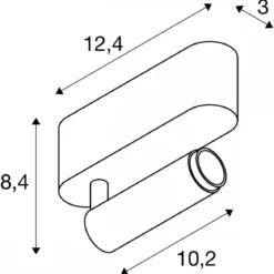 SLV 1009039 GRIP! S single Deckenaufbauleuchte 3000K 29° Phase schwarz gold