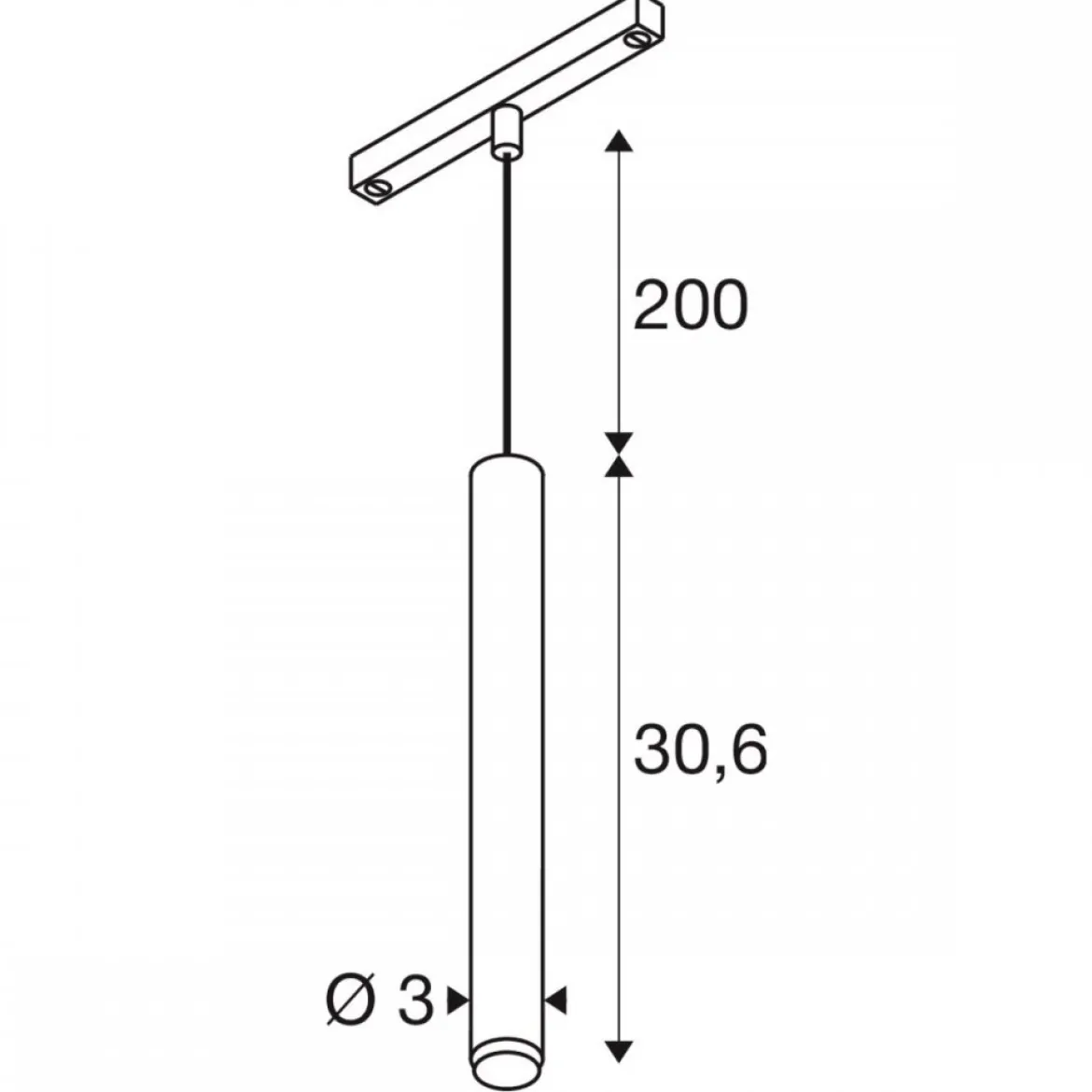 SLV 1008466 GRIP! S 48V Pendelleuchte 2000-3000K 29° DALI Dim-to-Warm schwarz gold