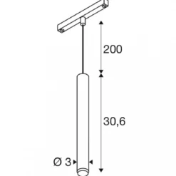 SLV 1008454 GRIP! S 48V Pendelleuchte 2700 K 29° DALI weiß schwarz