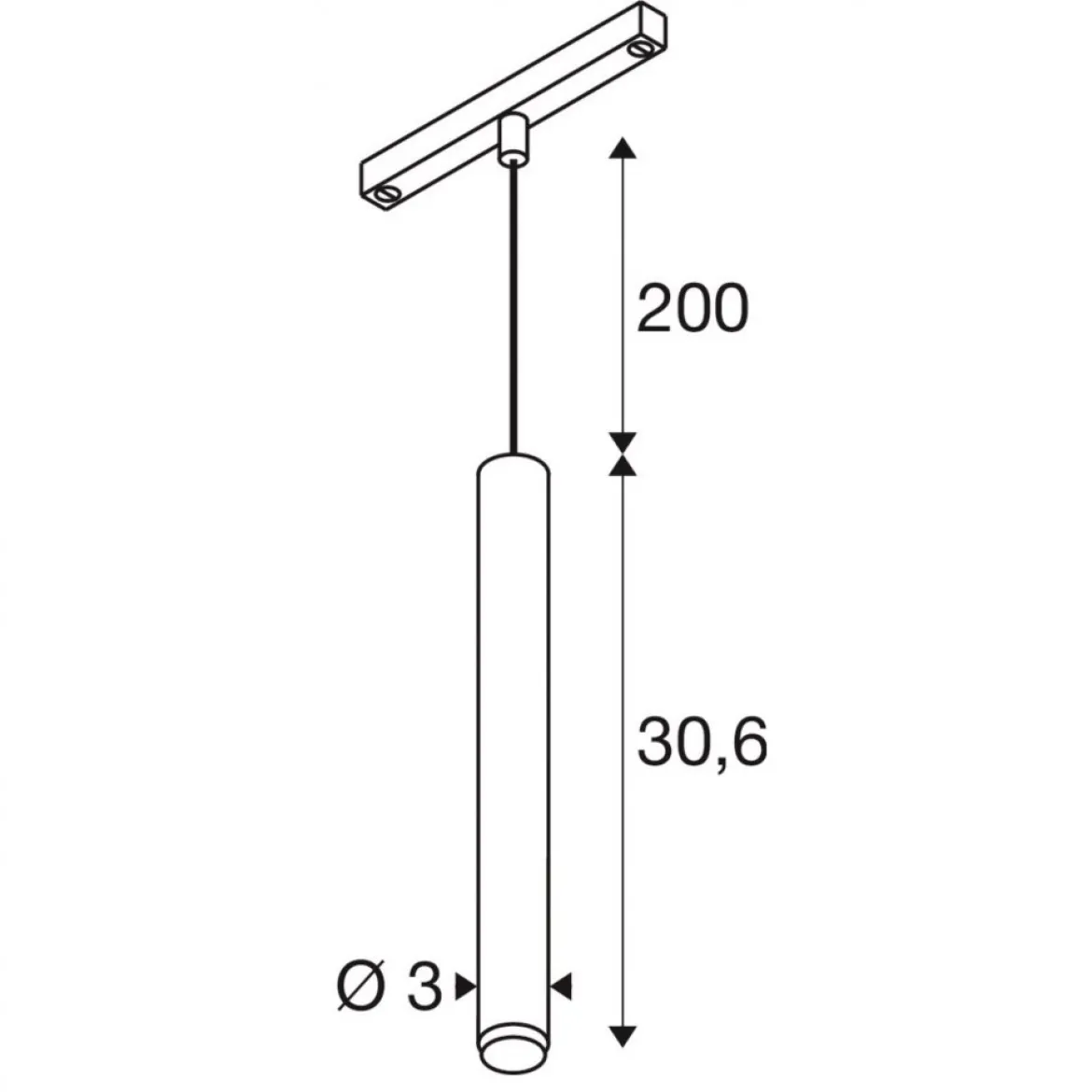 SLV 1008457 GRIP! S 48V Pendelleuchte 2700 K 29° DALI bronze schwarz