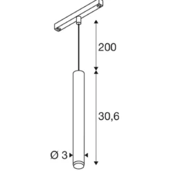 SLV 1008459 GRIP! S 48V Pendelleuchte 3000 K 29° DALI weiß schwarz