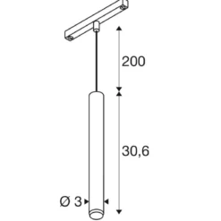 SLV 1008462 GRIP! S 48V Pendelleuchte 3000 K 29° DALI bronze schwarz
