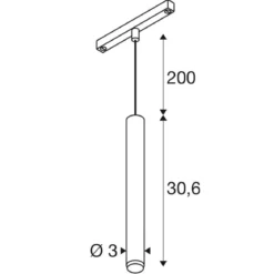 SLV 1008463 GRIP! S 48V Pendelleuchte 3000 K 29° DALI gold schwarz