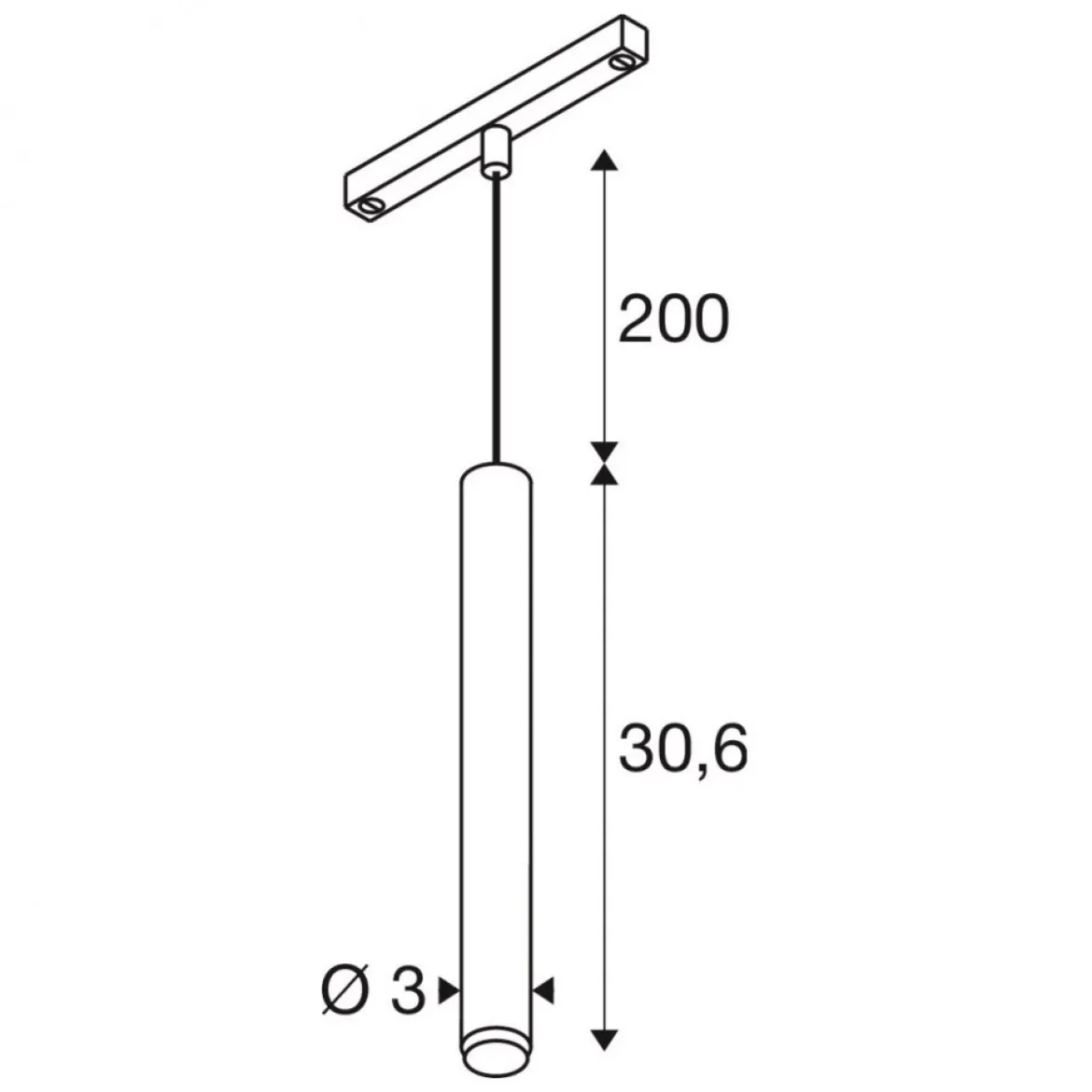 SLV 1008464 GRIP! S 48V Pendelleuchte 2000-3000K 29° DALI Dim-to-Warm weiß schwarz
