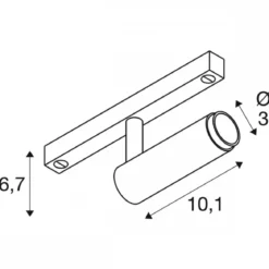 SLV 1009034 GRIP! S 48V Spot tiefe & versenkte Schiene Dim-to-Warm DALI 29° Bronze