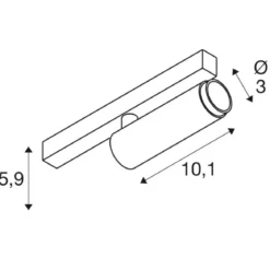 SLV 1008415 GRIP! S 48V Spot zylindrisch 2000-3000K 9.8W DALI Dim-to-Warm 29° weiß schwarz