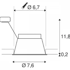 SLV 1005435 HORN GU10 Deckeneinbauleuchte schwarz 25W blower door getestet