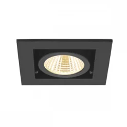 SLV 1007551 KADUX Deckeneinbauleuchte single 3000K 38° IP20 quadratisch schwarz