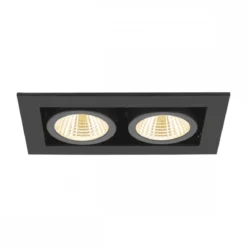 SLV 1007559 KADUX Deckeneinbauleuchte double 3000K 38° IP20 quadratisch schwarz