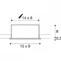SLV 1007559 KADUX Deckeneinbauleuchte double 3000K 38° IP20 quadratisch schwarz