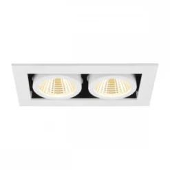 SLV 1007560 KADUX Deckeneinbauleuchte double 3000K 38° IP 20 quadratisch weiß