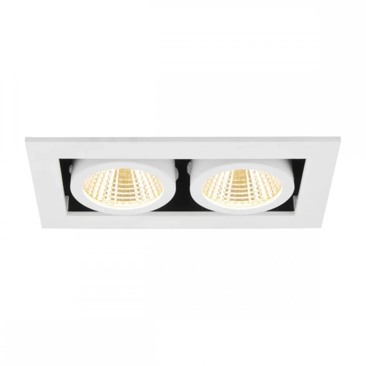 SLV 1007560 KADUX Deckeneinbauleuchte double 3000K 38° IP 20 quadratisch weiß