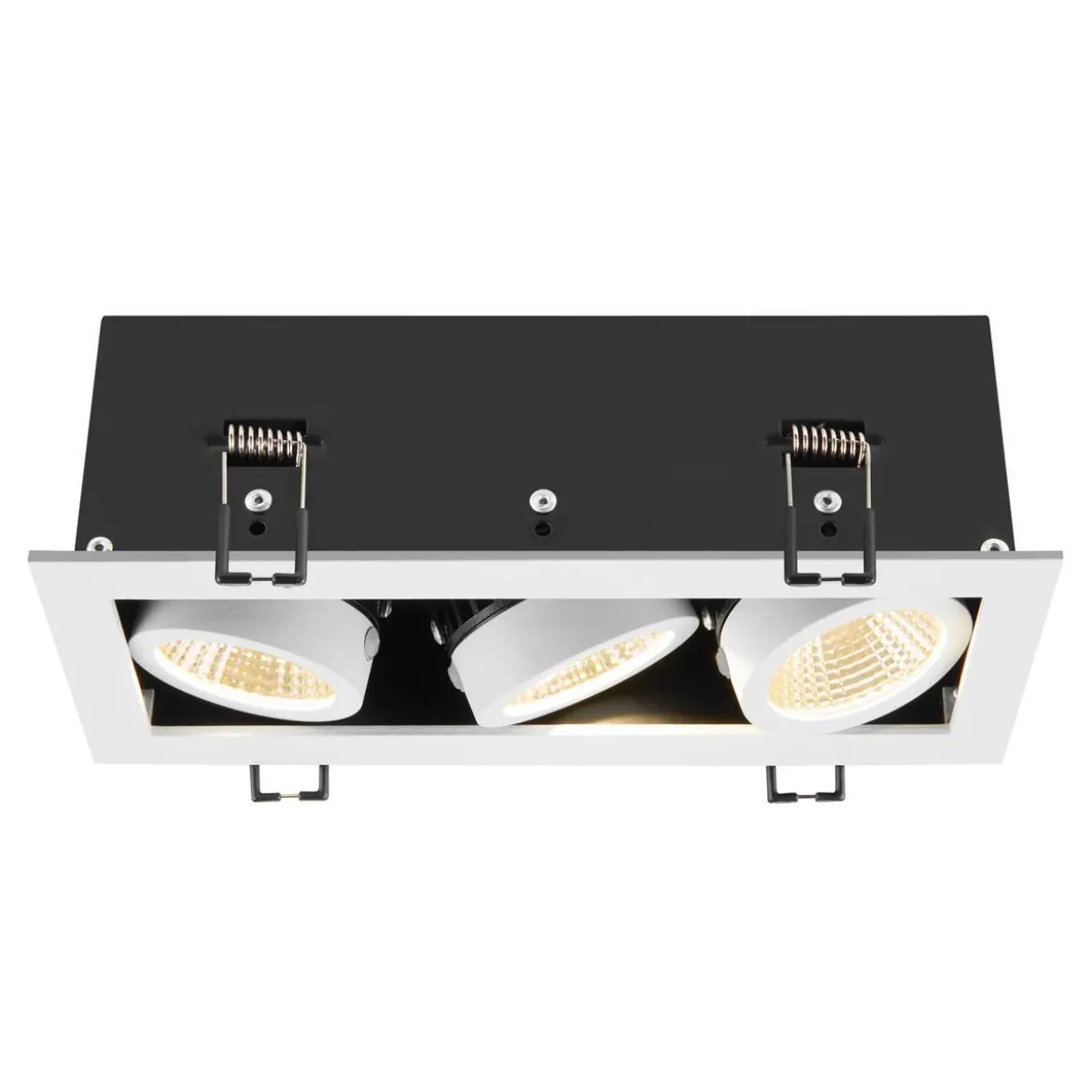 SLV 1007568 KADUX Deckeneinbauleuchte triple 3000K 38° IP20 quadratisch weiß