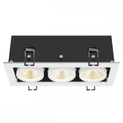 SLV 1007568 KADUX Deckeneinbauleuchte triple 3000K 38° IP20 quadratisch weiß