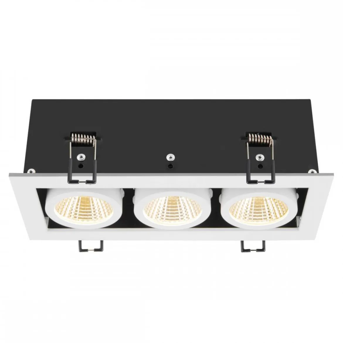 SLV 1007568 KADUX Deckeneinbauleuchte triple 3000K 38° IP20 quadratisch weiß