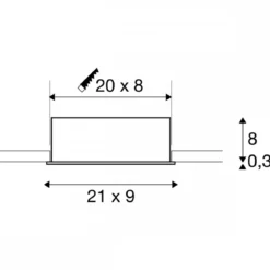 SLV 1007568 KADUX Deckeneinbauleuchte triple 3000K 38° IP20 quadratisch weiß