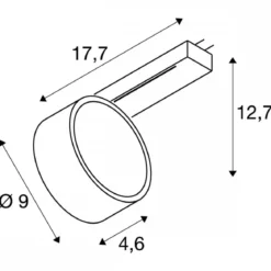 SLV 1010224 KALU 2.0 Spot für 1-Phasen Stromschiene 2700K weiß 36°