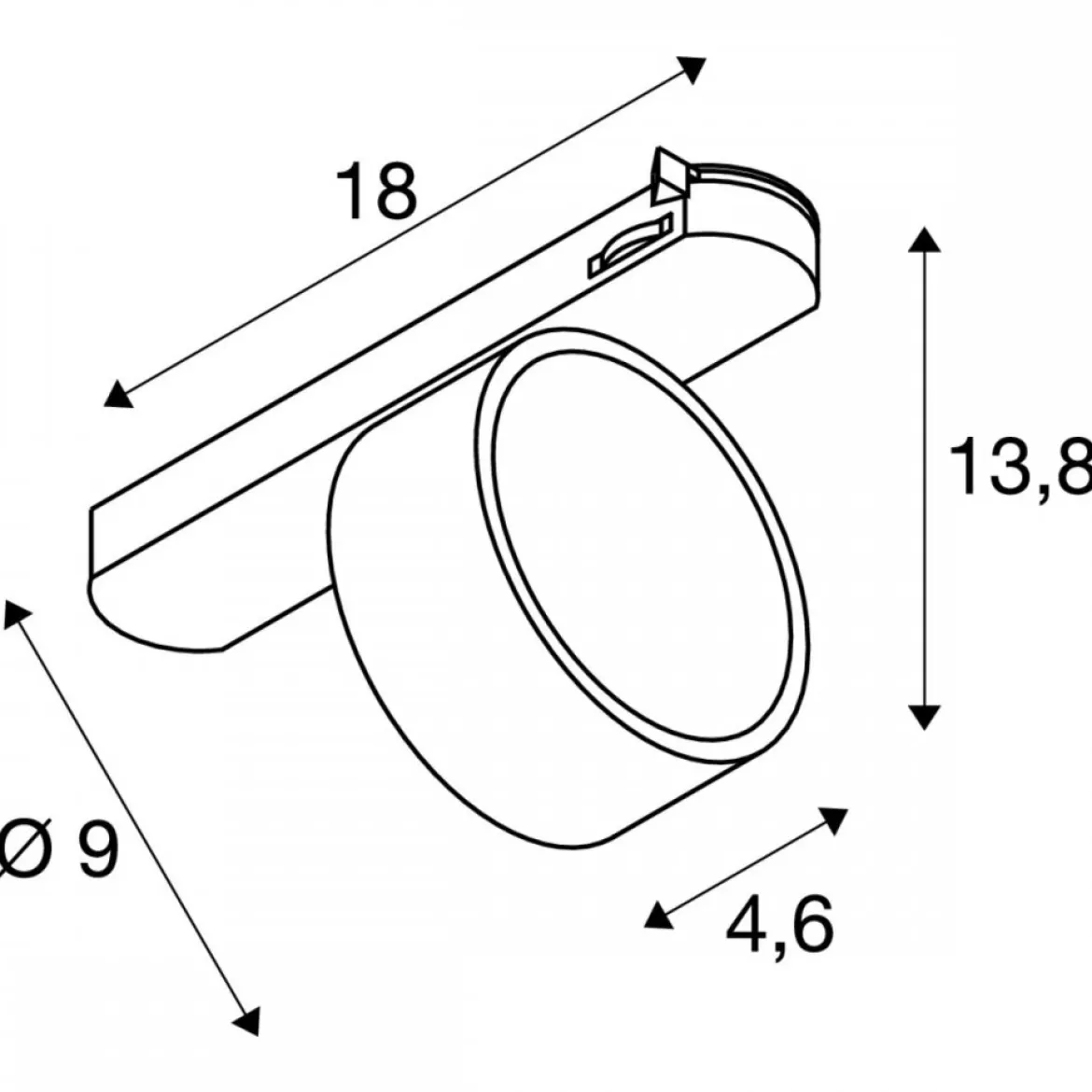 SLV 1010246 KALU 2.0 Spot für 3-Phasen Stromschiene 4000K schwarz 36°
