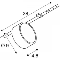 SLV 1010249 KALU 2.0 Spot für 3-Phasen Stromschiene 4000K schwarz 36° DALI 2