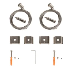 SLV Leuchte 1002845 Drahtseilabhängung für EUTRAC® S-TRACK und 1 Phasen- Schienen 5m zweier Set