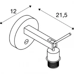SLV Leuchte 1003035 FENDA E27 Indoor Wandaufbauleuchte weiß ohne Schirm