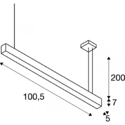 SLV Leuchte 1001403 GLENOS Pendelleuchte mattschwarz 1m 4000K dimmbar