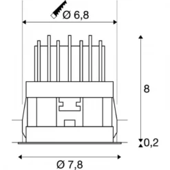 SLV Leuchte 1002591 HORN MAGNA LED Indoor Deckeneinbauleuchte weiß 3000K 25°
