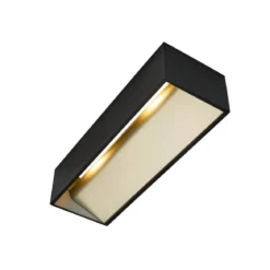 SLV Leuchte 1002842 LOGS IN L Indoor LED Wandaufbauleuchte schwarz messing 3000K TRIAC dimmbar