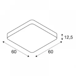 SLV Leuchte 1002882 MEDO 60 SQUARE DALI LED Deckenaufbauleuchte weiß 3000K