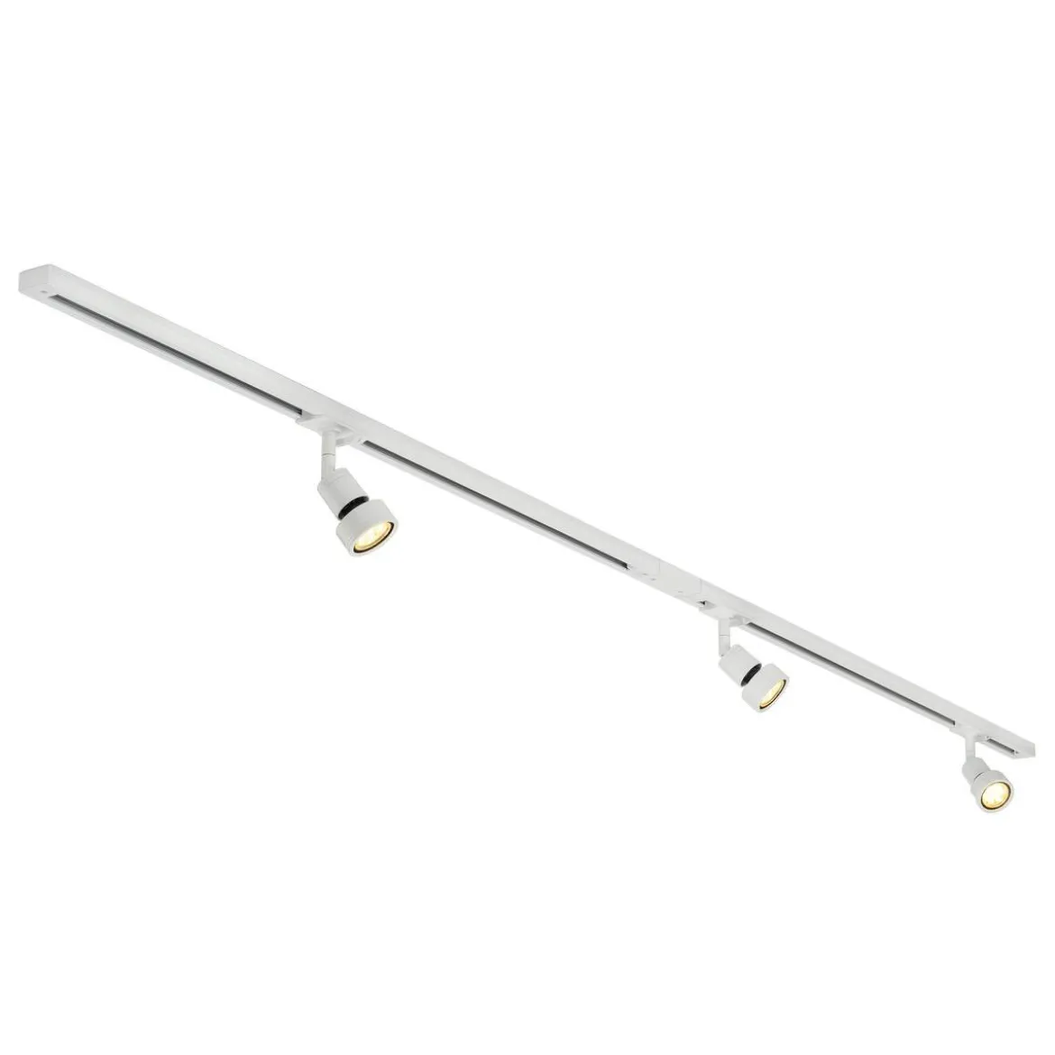 SLV Leuchten No. 143191 1-Phasen Hochvolt-Set 3-flammig weiß 3 x PURI und LED Leuchtmittel