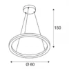 SLV Leuchte 1002910 ONE 60 DALI Indoor LED Pendelleuchte weiß