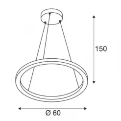 SLV Leuchte 1002910 ONE 60 DALI Indoor LED Pendelleuchte weiß
