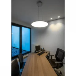 SLV Leuchte 1003047 PANEL 60 DALI Indoor LED Pendelleuchten rund grau 4000K