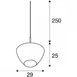 SLV Leuchte 1003443 PANTILO CONVEX 29 Indoor Pendelleuchte E27 chrom