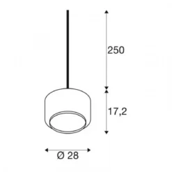 SLV Leuchte 1003006 PANTILO 28 Indoor Pendelleuchte E27 chrom
