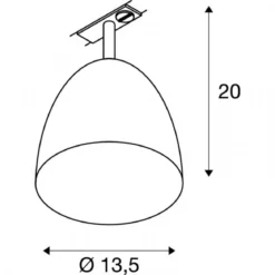 SLV Leuchte 1002874 PARA CONE 14 QPAR51 1-Phasen System Leuchte weiß gold