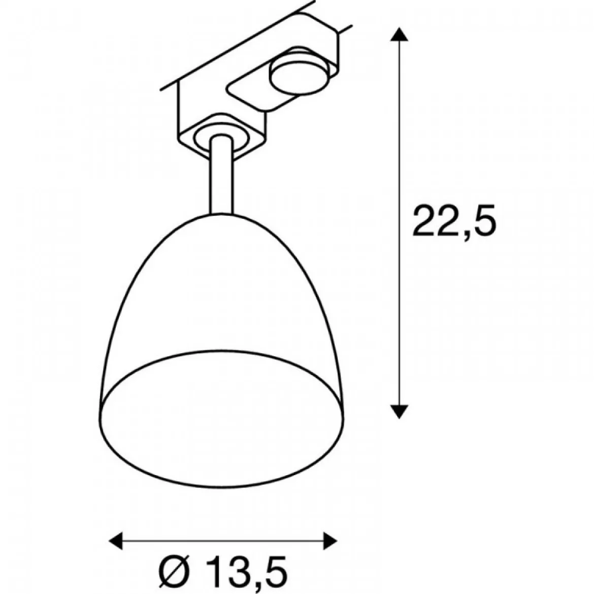 SLV Leuchte 1002877 PARA CONE 14 QPAR51 3-Phasen System Leuchte weiß gold