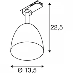 SLV Leuchte 1008057 PARA CONE 14 QPAR51 3-Phasen System Leuchte kupfer weiß